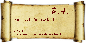 Pusztai Arisztid névjegykártya